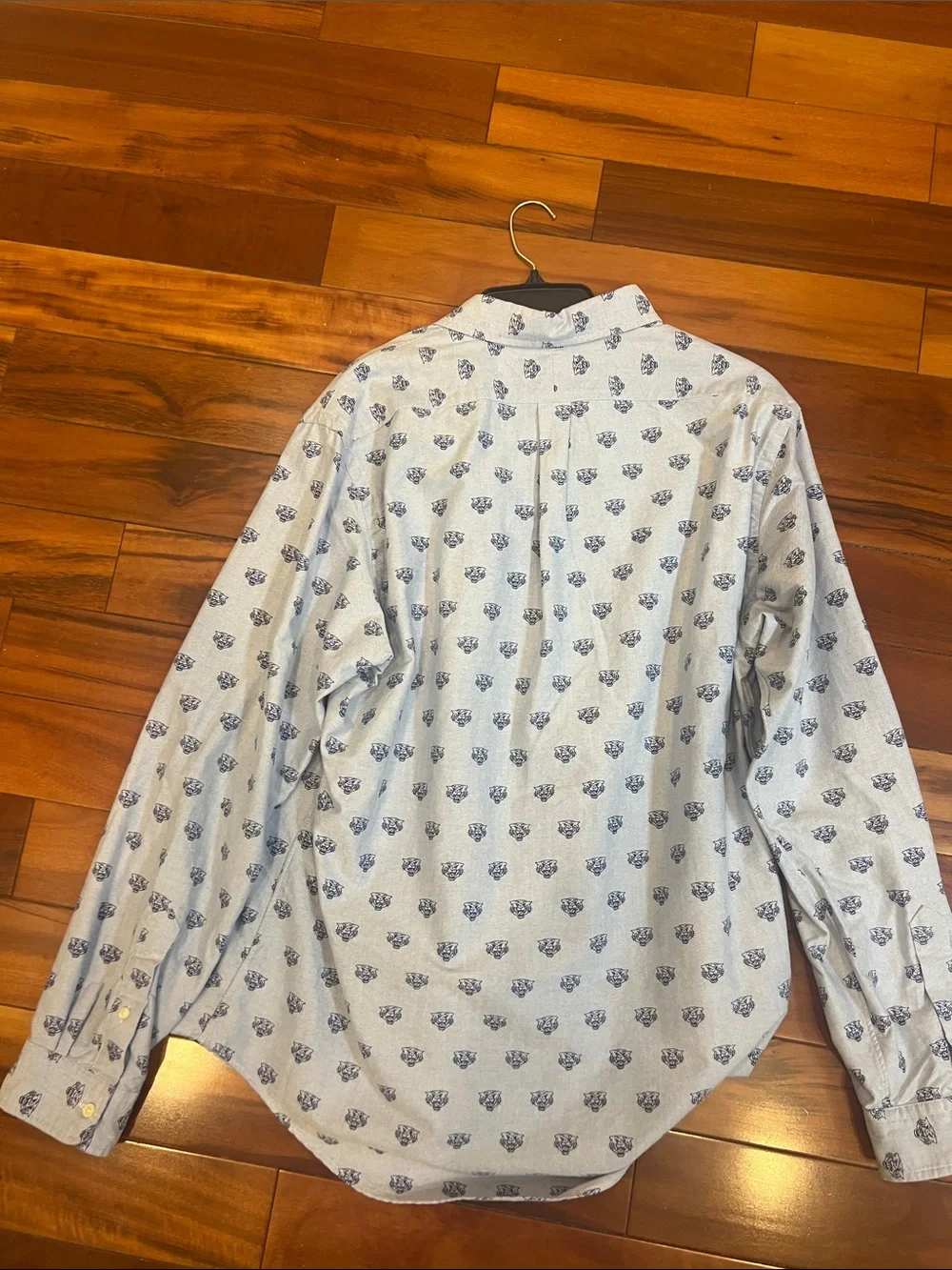 Polo by Ralph Lauren Light Blue Tiger Micro Printed Button-Down Oxford  Shirt
